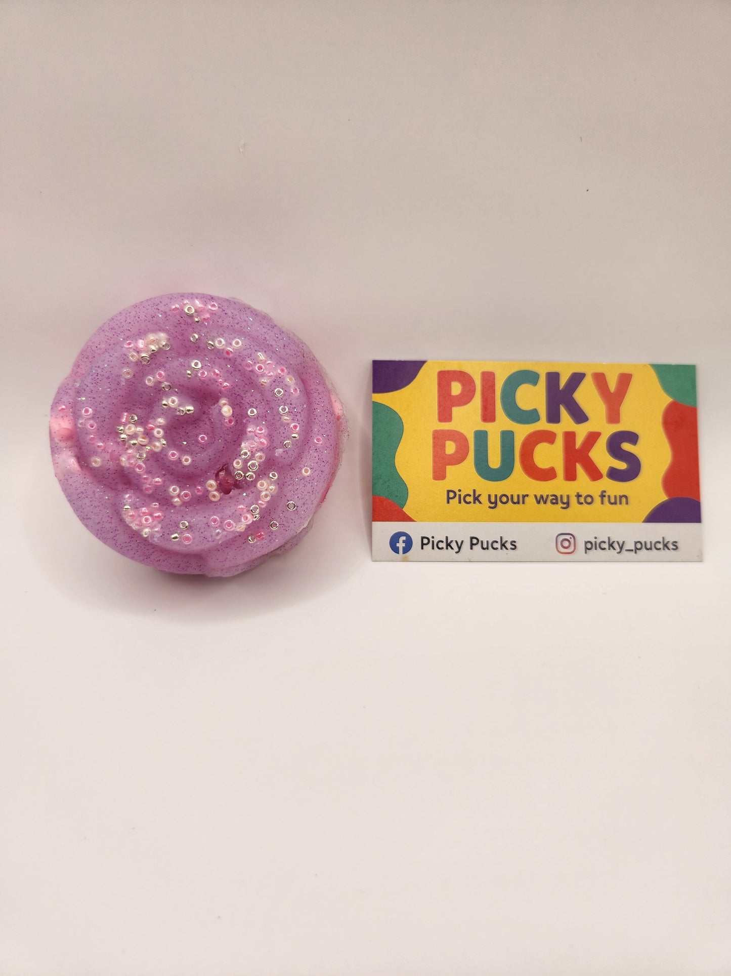Pink Rosey Rose Picky Puck